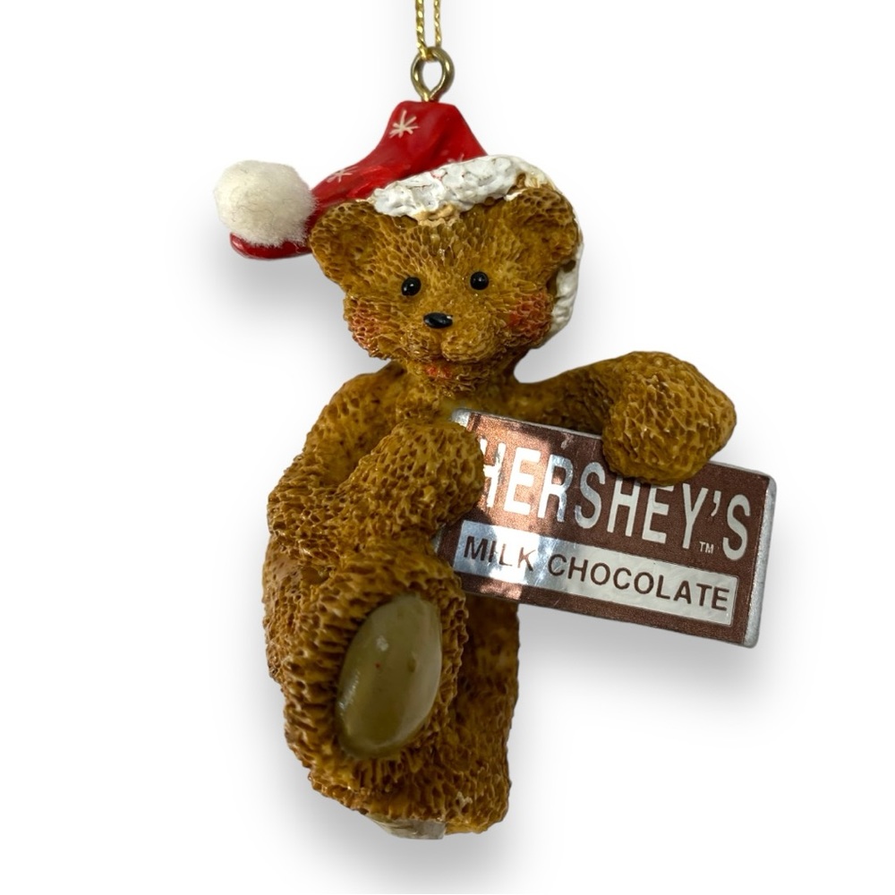 Hershey‎ Milk Chocolate Christmas Bear Ornament E14Q